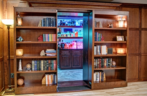 Bookcase Doors Secure Custom, Rotating Bookcase Door